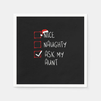 Guardanapo De Papel Lista de Natal da Tia Pergunte Nice Naughty Xmas