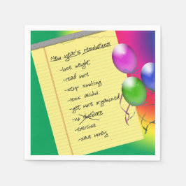 Guardanapo De Papel Lista de Resolução de Ano Novo