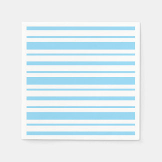 Guardanapo De Papel Listra Azul Claro e Branco