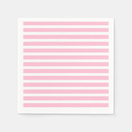 Guardanapo De Papel Listras Brancas e Rosa Suaves