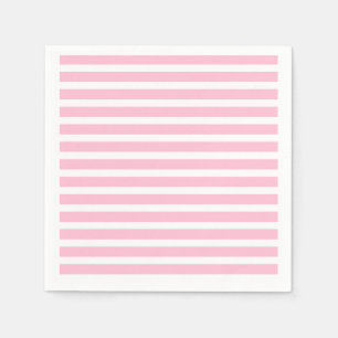 Guardanapo De Papel Listras brandamente cor-de-rosa e brancas