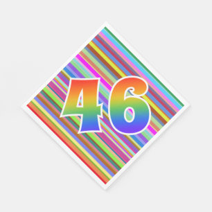 Guardanapo De Papel Listras coloridas + Teste padrão "46" do arco-ír