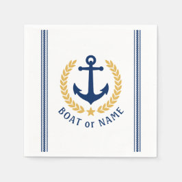 Guardanapo De Papel Listras de Corda do Boat ou da Família