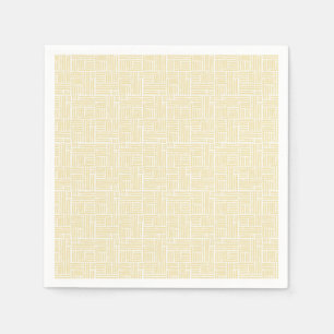 Guardanapo De Papel Listras de rolo de tinta amarela em branco