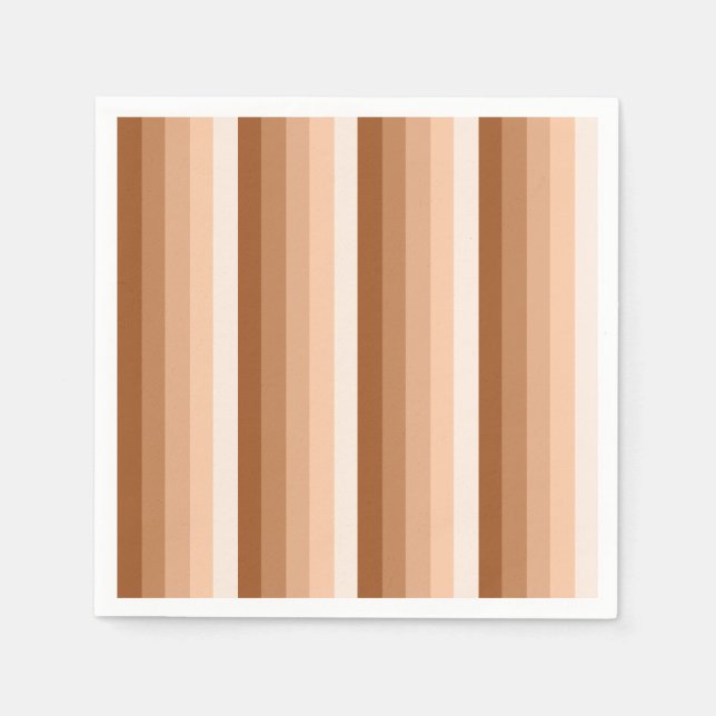Guardanapo De Papel Listras de sombra laranja queimadas (Frente)