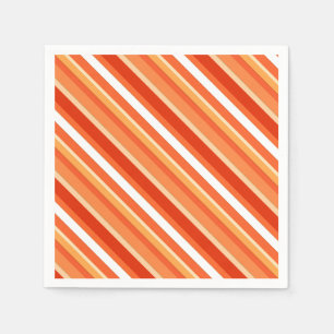 Guardanapo De Papel Listras doces em camadas - laranja e branco