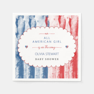 Guardanapo De Papel Listras e estrelas elegantes para Baby Shower de 4