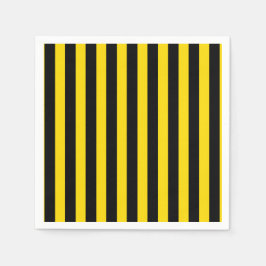 Guardanapo De Papel Listras Pretas e Amarelas Tema de Abelhas para Chá