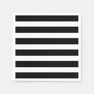 Guardanapo De Papel Listras Pretas e Brancas Festa Listrada
