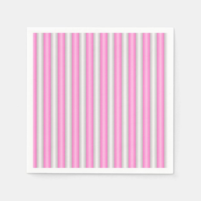 Guardanapo De Papel Listras Rosa Neon Modernas com Efeito 3D (Frente)