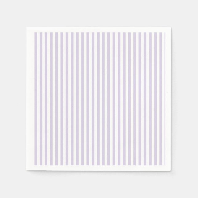 Guardanapo De Papel Listras Simples - Lavanda Empoeirada (Frente)