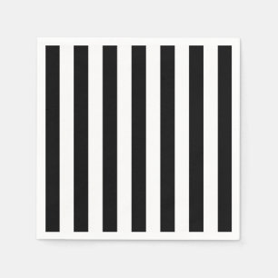 Guardanapo De Papel Listras verticais preto e branco do árbitro
