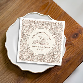 Guardanapo De Papel Literary Book Baby Shower A New Chapter Begins  