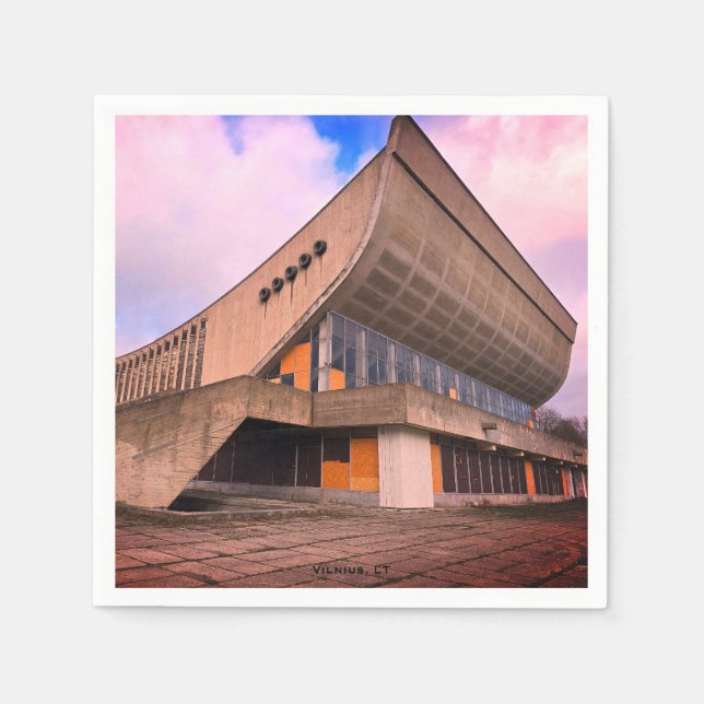 Guardanapo De Papel Lithuanian Soviet Architecture - Vilnius Palace (Frente)
