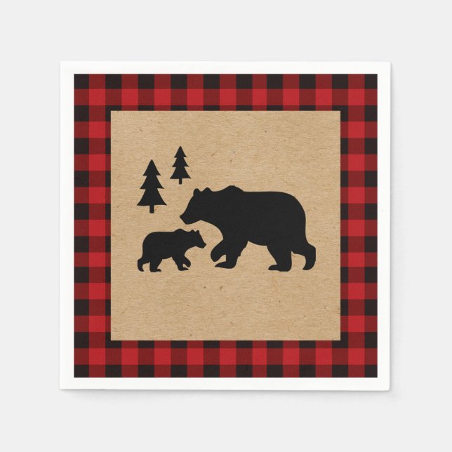 Guardanapo De Papel Little Bear Lumberjack Napkins (Frente)