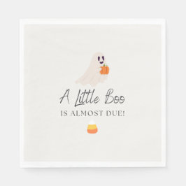 Guardanapo De Papel Little Boo Is Almost Due Halloween Baby Shower