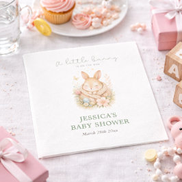Guardanapo De Papel Little Bunny on Its Way Neutral Baby Shower 