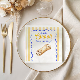 Guardanapo De Papel Little Cannoli Yellow Blue Italian Baby Shower