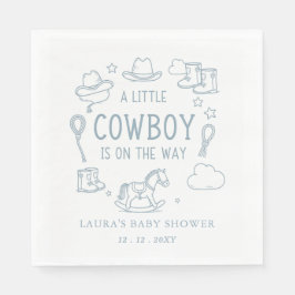 Guardanapo De Papel Little Cowboy Boy Baby Shower