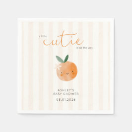 Guardanapo De Papel Little Cutie Orange Citrus Baby Shower