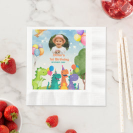 Guardanapo De Papel Little Dino 1st Birthday