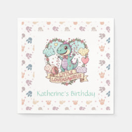 Guardanapo De Papel Little Dino Birthday Personalized