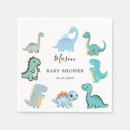 Guardanapo De Papel Little Dinosaur Cute Baby Shower