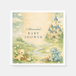 Guardanapo De Papel Little Dragon Storybook Baby Shower