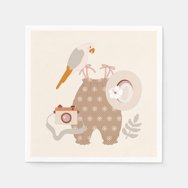 Guardanapo De Papel Little Explorer Adventure Aguarda Boho Cocktail (Frente)