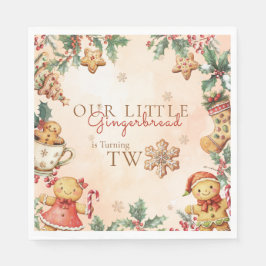 Guardanapo De Papel Little Gingerbread Christmas 2nd Birthday