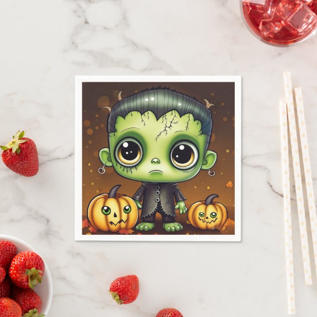 Guardanapo De Papel Little Halloween Frankenstein (Insitu)