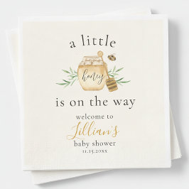 Guardanapo De Papel Little Honey Is On The Way Bee Baby Shower