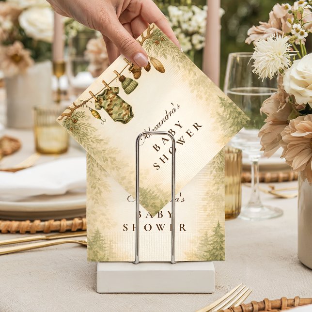 Guardanapo De Papel Little Hunter Woodland Baby Shower (Criador carregado)