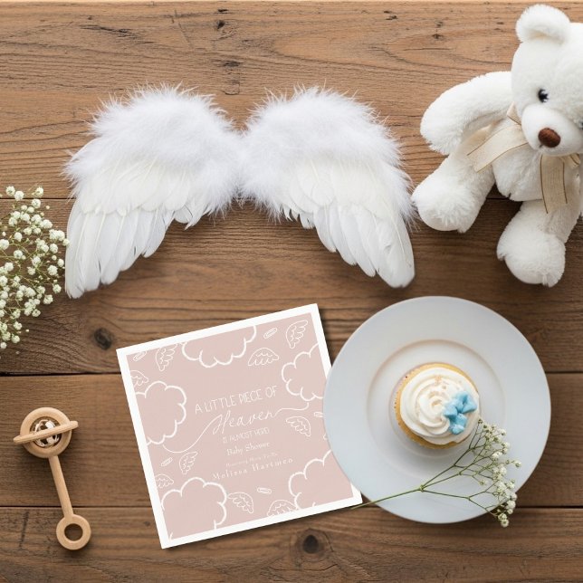 Guardanapo De Papel Little Piece of Heaven Pink Thank You Napkins (Little Piece of Heaven Pink Thank You Napkins)