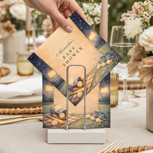 Guardanapo De Papel Little Slugger Baseball Baby Shower (Criador carregado)