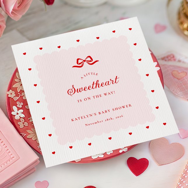 Guardanapo De Papel Little Sweetheart Baby Shower Paper Napkins (Criador carregado)