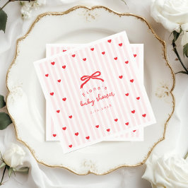 Guardanapo De Papel Little Sweetheart Bow Valentines Baby Shower