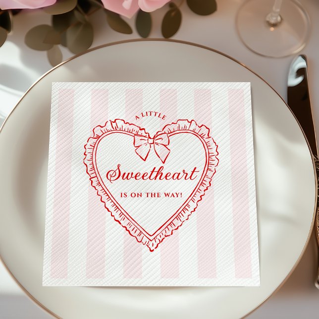 Guardanapo De Papel Little Sweetheart Valentine Baby Shower (Criador carregado)