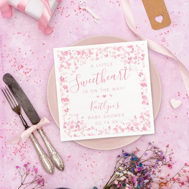 Guardanapo De Papel Little Sweetheart Valentine's Day Baby Shower (Criador carregado)