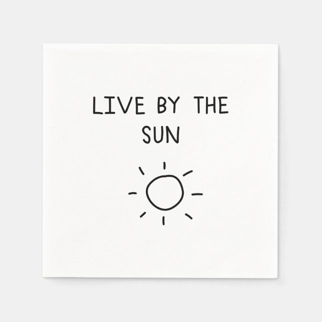 Guardanapo De Papel Live By the Sun (Frente)