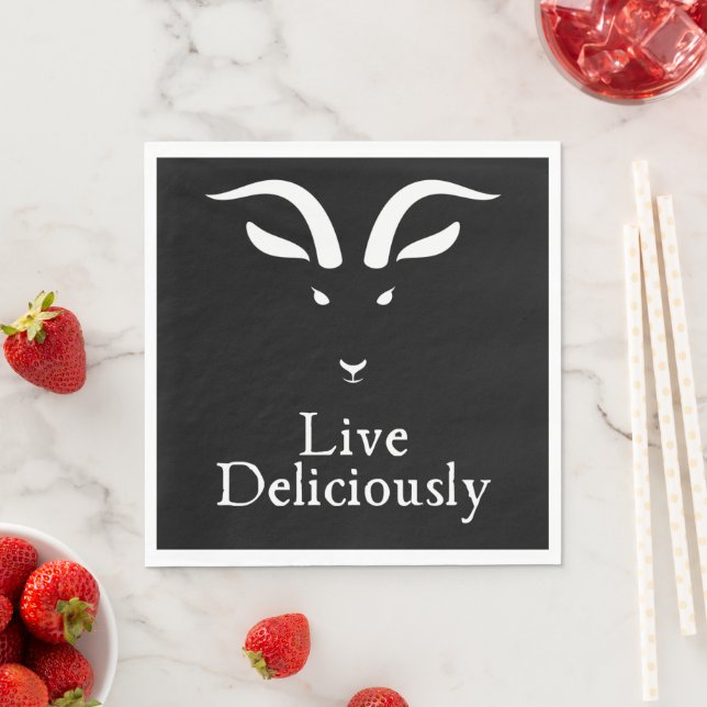 Guardanapo De Papel Live Deliciosamente Black Phillip Luncheon (Insitu)