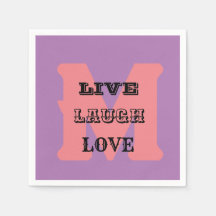LIVE LAUGH LOVE NAME PURPER MODERN PAPEL