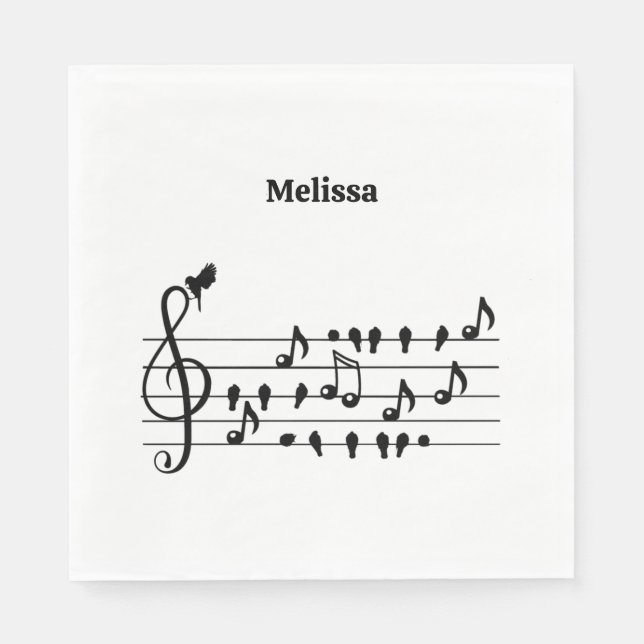 Guardanapo De Papel Livre como pássaro, pássaros cantores atuando como (Frente)