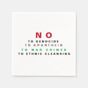 GUARDANAPO DE PAPEL LIVRE PALESTINA NÃO AO GENOCÍDIO DE CRIMES DE GUER