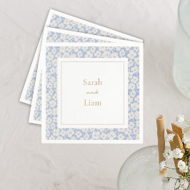 Guardanapo De Papel Livro Azul Chic e Branco Petit Papel Napkin