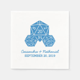 Guardanapo De Papel Livro Azul D20 Dice Wedding Paper Napkins