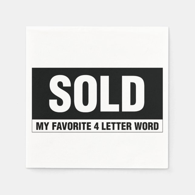 Guardanapo De Papel Livro Branco da Real Estate - Coquetel Napkins (Frente)