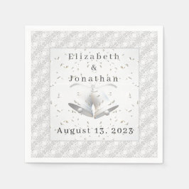 Guardanapo De Papel Livro Branco de rendas e calçados Nápoles