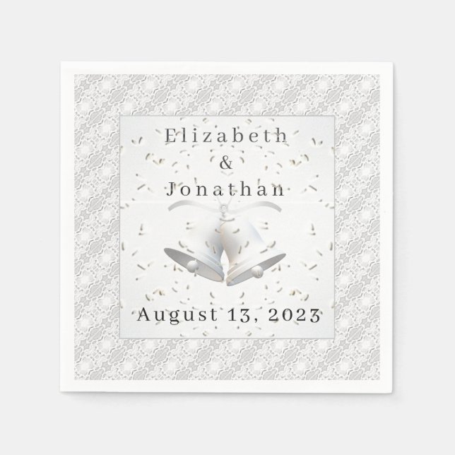 Guardanapo De Papel Livro Branco de rendas e calçados Nápoles (Frente)