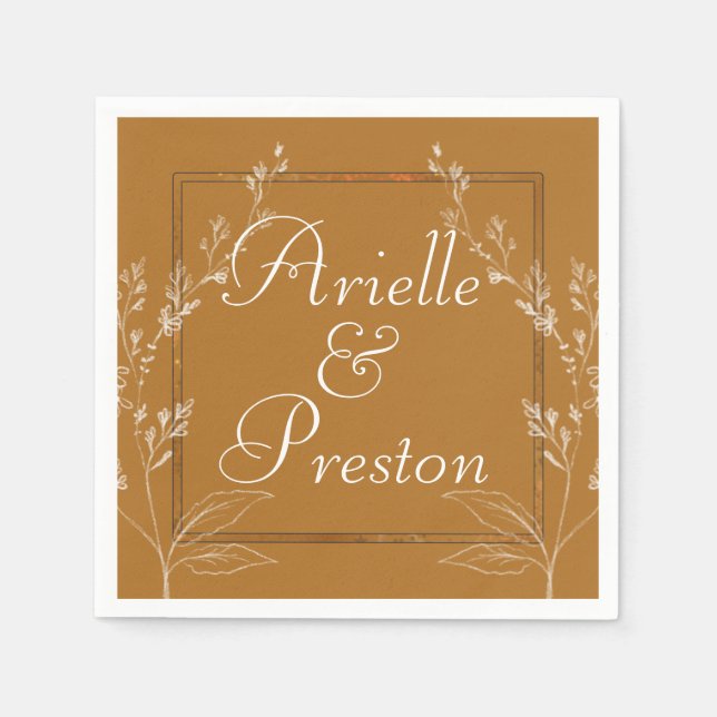 Guardanapo De Papel Livro Branco Dourado e Contemporâneo Nápoles (Frente)